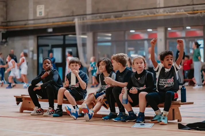 Jeunes a l'entrainement Brussels Basket